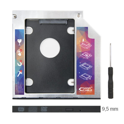 NANOCABLE ADAPTADOR BAHIA SLIM A DISCO 2-5 9-5mm