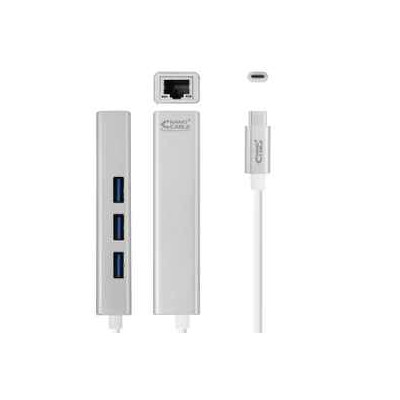 ADAPTADOR USB TIPO-C A GIGABIT Y 3xUSB 3-0