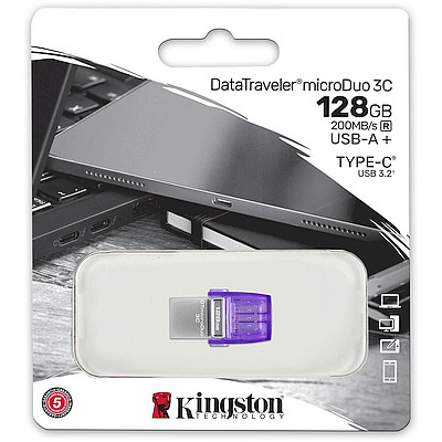 PENDRIVE 128GB KINGSTON DT MICRODUO