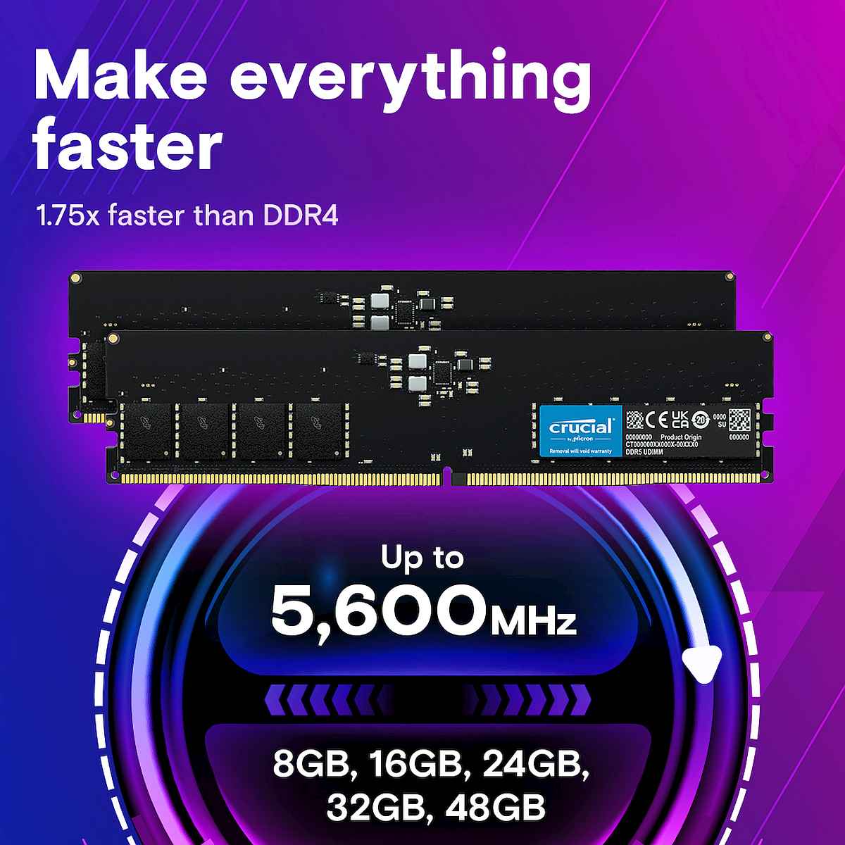 DDR5 16GB CRUCIAL 5600MHZ