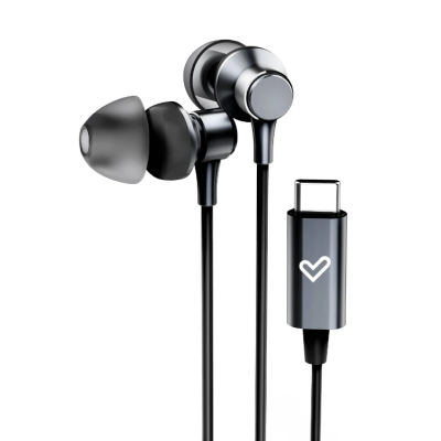 AURIC + MIC ENERGY SISTEM METALLIZED USB TIPO C NEGRO